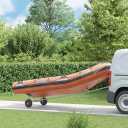 vidaXL Boat Trailer, Fishing Boat Trailer with Large Wheels and Handle, Adjustable Sailing Boat Trailer for Moving Kayak Motorboat Fishing Boat, 118.9 X 39.6 X 16.9 in