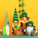 DraMosary St.Patrick's Day Gnome Plush Elf Decorations - 4PCS Handmade Green Irish Gnome Scandinavian Tomte Leprechaun for Home Decor/Table Ornament