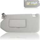 ZONFANT Grey Left Driver Side Sun Visor with Lamp and Mirror Without Sunroof Compatible with Infiniti Nissan Vehicle 2014-2017 QX60 JX35, 2013-2018 Pathfinder, Replace#96401-9PB0A