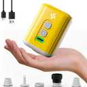 Portable Air Mattress Pump,4.5 KPa Air Pump with 3 Level Camping Light,0.22lb Quick Inflator&Deflator Pumps for Inflatable Mattress,Pool,Couch