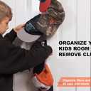 Perfect Curve Cap Rack | Over-The-Door Hat Organizer | Nine hooks holds 9-18 Caps | Baseball Cap Rack for Door | 1 Strap | Black