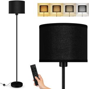 Floor Lamps for Living Room, Stepless Dimmable Floor Lamp with Remote, 2700K-6500K Colors Temperature & Brightness Adjustable,10W/1200LM Black LED Floor Lamp, Modern Standing Lamp for Bedroom/Office