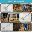 Chicken Poop Scooper & Rake: Stainless Steel Heavy Duty Litter Scooper Sand Sifter Shovel with Adjustable Handle for Chicken Coop & Pet Waste Cleaning (22"-41") | Chicken Essentials