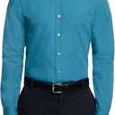 Van Heusen Men's Dress Shirt Fitted Poplin Solid (17.5" Neck 32"-33" Sleeve)