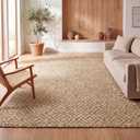 JONATHAN Y Hira Hand Woven Diamond Chunky Jute Natural Indoor Area Rug, 3x5, Bohemian, Transitional, Easy-Cleaning for Living Room, Bedroom, Kitchen, Pet Friendly, Non-Shedding (NFR100A-3)