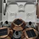 XMCOSY+ Solar Pathway Lights Outdoor - 6 Pack Solar Lights Outdoor Waterproof, 10-40 LM Dimmable Auto On/Off Solar Outdoors Lights Yard Garden Walkway Driveway (Warm White) (Copper)