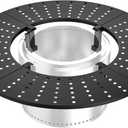 onlyfire Direct Mount Tabletop for Solo Stove Bonfire 19.5 inch Fire Pit, 40 inch Round Heat-Resistant Surround Tray, 4-Piece Modular Patio Snack Table for Drinks & Food, Solo Stove Accessories