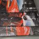 Black and White Wall Art Car Poster 5 Pieces Red Sports Car Large Canvas Art Pictures for Boys Room Bedroom Living Room Office Decor Ready to Hang (12x32 Inch x 1, 12x24 Inch x 2,12x16 Inch x 2)