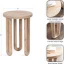 Kate and Laurel Kenzo Modern Wooden Round Side Table; 14 x 14 x 20; Light Natural; Transitional Wood End Table for Use as Bedroom Nightstand or Living Room Accent Table