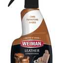 Weiman Leather Cleaner & Conditioner - 12 Fl Oz - Non Toxic Cleans Conditions and Restores Leather Surfaces - UV Protectants Help Prevent Cracking or Fading of Leather Couches Car Seats Shoes Purses