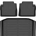 Floor Mats & Cargo Liner Custom for Cadillac CT5 2020-2025 All Weather Protection TPE Heavy Duty Non-Slip Automotive Floor Liners Fits Full Set Accessories, Black