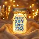 Qunclay Boy Son New Mom Gifts for New Mom Mason Jar Night Light for Birthday Mothers Day Gifts from Son for First Mothers Day, Pregnant Mama, Mommy to Be, Baby Shower