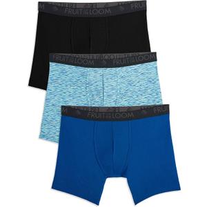 Fruit of the Loom Men's Micro Mesh Boxer Briefs (Medium, Assorted Print - Colors May Vary)