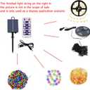 ZPSHYD Solar Battery Box for LED String Lights, Outdoor String Lights Control Panel with DC Charging 8 Remote Control Modes Pack Powered Lithium Panel Light w/Remote Control (3V)