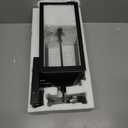 19" Black Outdoor Wall Lantern 2-Light, Large Outside Modern Porch Sconce Light Fixture, Industrial Porch Light Wall Mount with Glass, Waterproof Farmhouse Exterior Lamp Lighting 1 Pack (19 Inch Ordinary)