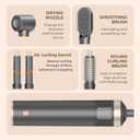 Dryhsip 5 in 1 Hair Styler & Wrap Air Curler, Low-Speed Negative Ionic Hair Tools Drying, Multi Hair Styler, Professional Blow Dryer Brush for Curling Volumizing Straightening Styling (Gray)