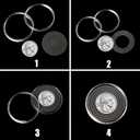 MUDOR Silver Dollar Coin Holders with 10 Size Gasket, 100 Pack Coin Storage Cases for Silver Eagle,Morgan,Cent,Nickel,Quarter, Plastic Coin Collection Supplies Protectors Capsules for Collectors