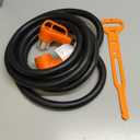 15FT 50 Amp RV/Generator Extension Cord Outdoor with Grip Handle,125/250V,12500W, 4 Prong,Heavy Duty 6/3+8/1 Gauge STW,NEMA 1450P to 1450R, ETL Listed