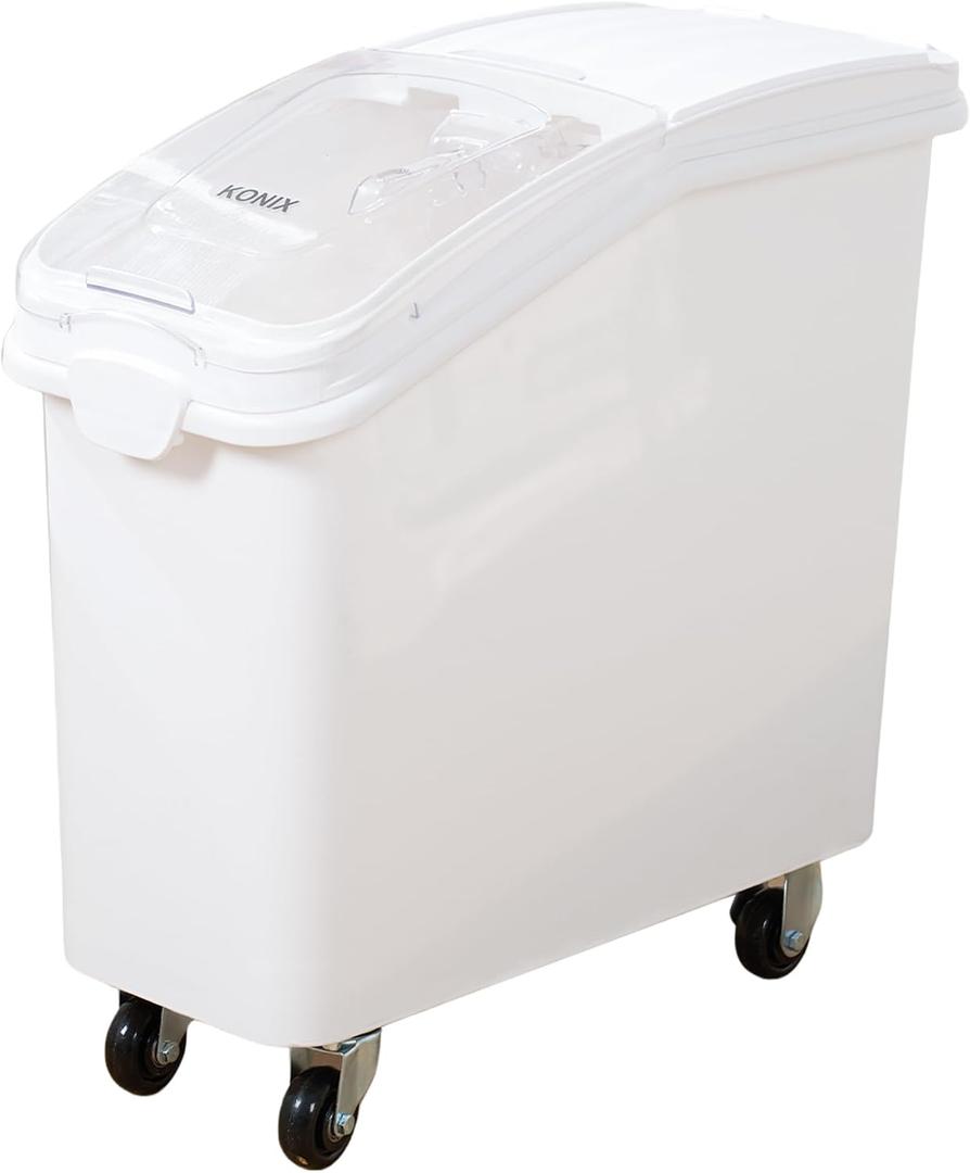 KONIX 21Gal Commercial Large Rice Storage Container Cereal Food Flour Bin