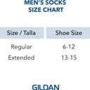 Gildan Men's Active Cotton Low Cut Socks (10-Pairs) (Black)