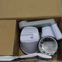 Geedel Rotary Cheese Grater, Kitchen Mandoline Vegetable Slicer with 3 Interchangeable Blades, Easy to Clean Rotary Grater Slicer for Fruit, Vegetables, Nuts (White)