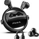 2 in 1 Clip on Open Ear Headphones Wireless Earbuds, 0 Delay Bluetooth 6.0, Ultra-long 140H Play, Auto L-R Recognition Touch Control, Hybrid Noise Reduction for Work Fitness Daily Use, Ctbuds Black