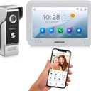 Wireless WiFi Video Doorbell Intercom System, 1080P Video Door Camera with Monitor, 7 Inch Touch Screen Video Door Phone, No Monthly Fees, Tuya APP Remote Intercom (Wired Power)
