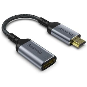 HDMI to DisplayPort Adapter, 4K HDMI to DP Connector for Xbox One/360/PS4/PS5/Mac Mini, PC to Monitor