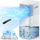 Windowless Portable Air Conditioner, 15H Timer & 120Oscillation, 3-IN-1 Portable AC Unit with Remote, 2-Gal Tank, 3 Modes & 3 Speeds, Ultra-Quiet 24" Ductless Swamp Cooler for Room Home Office, White