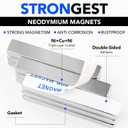 DIYMAG Neodymium Magnets, 30 Pack Strong Magnetic Bar with Double-Sided Adhensive Backing Heave Duty Rare Earth Magnet for Fridge, Classroom, Science and Craft - 2.36 x 0.39 x 0.2 in Silver