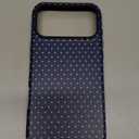 Magnetic Case for iPhone 17 Pro Max, Compatible with MagSafe, Aesthetic Polka Dot Cute Design for Women, Hybrid 2-Layer Hard Shell Phone Cover, Blue