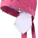 1 Pcs Pink Studded Biker Cap for Women, Cycling Cap Motorcycle Helmet Stylish Biker Headwrap for Riding Outdoor Activities (Cloth)