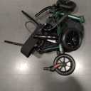 WALK MATE 3 Wheel Rollator Walker with Seat for Slim Seniors, Padded Backrest Lightweight Foldable Travel Walker Ideal for Elderly, 8 Inch Tri-Wheel Modern Mobility Walking Aid Aluminum, Green