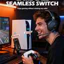 NUBWO Wireless Gaming Headset with Mic for Ps5 Ps4 PC, Zero Interference, 100-Hour Battery All-Day Play, 23ms Sync for Fortnite & Call of Duty/FPS Gamers, Triple Mode All Devices Compatible - Orange