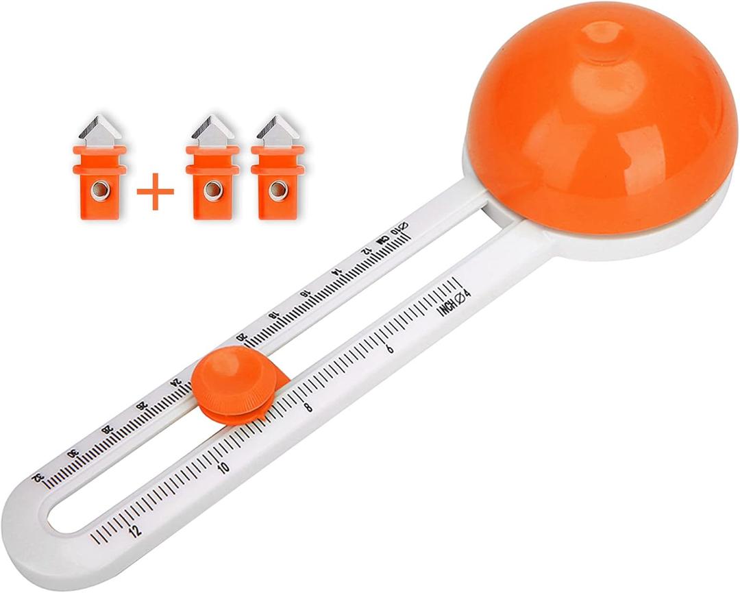 Circle Cutter, Circular Paper Cutter Circle Paper Trimmer Rotary Cutter Craft Supplies, Round Cutting Knife Cards Cutters (Orange)