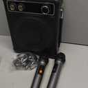 Karaoke Machine, Portable Bluetooth Karaoke Speaker with 2 Wireless Microphones, PA System for Adults Kids with LED Lights & Echo Adjustment, Supports TWS/TF/USB/AUX for Home Party (T03-2 MICS)