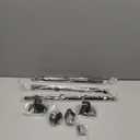 ENJOYBASICS No Drill Curtain Rods for Window 28 to 60 Inches, 5/8 Inch Diameter Renter Friendly Drapery Rod with Adhesive Brackets without Drilling, Adjustable from 27 to 65 Inches, Black