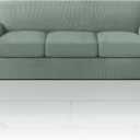 T Cushion Sofa Slipcover 4 Pieces Sofa Covers for T Cushion Sofa Soft Couch Cover Sofa Slip Covers Furniture Covers with 3 Individual T Cushion Shape Seat Covers Machine Washable, Sage