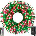 Ollny Christmas Lights, 500LED 164FT Long Christmas Tree Lights with 8 Modes Remote Timer IP44 Waterproof, Outdoor Christmas Lights for Tree House Yard Outside Xmas Decorations (Red+Green)