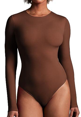 IUGA Long Sleeve Bodysuits for Women Crew Neck Body suit Women's Slimming Basic Tummy Control Bodysuit Tops, M IUGA Long Sleeve Bodysuits for Women Crew Neck Body suit Women's Slimming Basic Tummy Control Bodysuit Tops, M