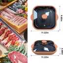 Microwave Grill Pan With Cover, Microwave Bacon Cooker, Portable Microwave Cookware For Grill Meat, Sandwich & Vegetable Dishwasher Safe (Square-Beige-Glass Lid)