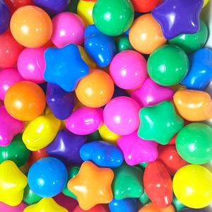 Rainbow Star Ball Pit Balls for Baby Ball Pit, Plastic Pit Star Balls, BPA Free Crush Proof Star & Round Shape Balls for Ball Pit