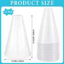 Woanger 12 Pieces Cheer Megaphone for Party Favors Sports Cheers Party Noisemaker DIY Plastic Megaphone for Sports Match Mardi Gras Outdoor Activities(White)