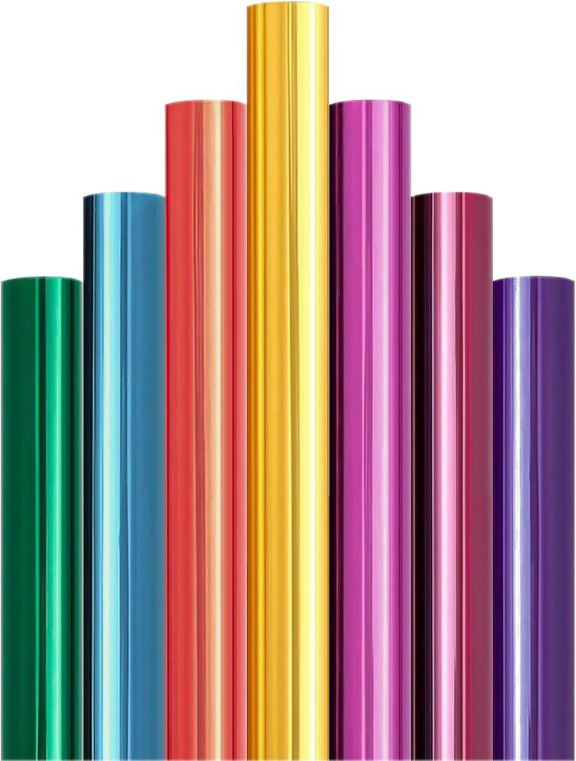 Window Film 11.8 x39in(30x100cm) Self Adheisve Glass Decoration Film 7Colors Sun Blocking Heat Control Colorful Transparent Rainbow Effect Iridescent Window Film