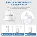 Sippy Cup Conversion Kit Compatible with Philips Avent Natural Baby Bottles, Spout Soft top and Weighted Ball Sippy Cup Transition Kit with Handles, 6m+ Pack of 3