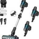 Cordless Vacuum Cleaners for Home, Cordless Stick Vacuum with Bendable Wand, Flexible Brush and Ultra Lightweight, Up to 45mins Detachable Battery, Quick Clean-Up for Hard Floors, Carpets, Grey