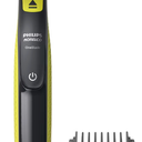 Norelco Philips OneBlade 360 Hybrid Face, Electric Beard Trimmer and Shaver, with 360 Blade Technology, 1x 360 Blade for Face, 5in1 Adjustable Comb, Model QP2724/90 (Black & Lime Green)