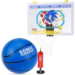 Sonic The Hedgehog  Durable Basketball Hoop Set with Ball and Pump  Ideal for Kids, Teens, and Family Fun, Indoor and Outdoor Play