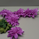 Hollyone Purple Artificial Dahlia Flowers Bush 7 Heads Silk 15.7" Fake Dahlias Flowers Wedding Bouquets Faux Dahlia Flowers Floral Arrangements for Outdoor Indoor Party Table Centerpieces Home Decor