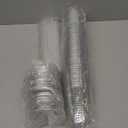 Ziliny 50 Sets Clear Plastic Cups with Lids and Straws, Disposable Iced Coffee Cups Drinking PET for Cold Drinks, Juice, Smoothie, Coffee Shops, Party, Christmas(Clear,16 oz)